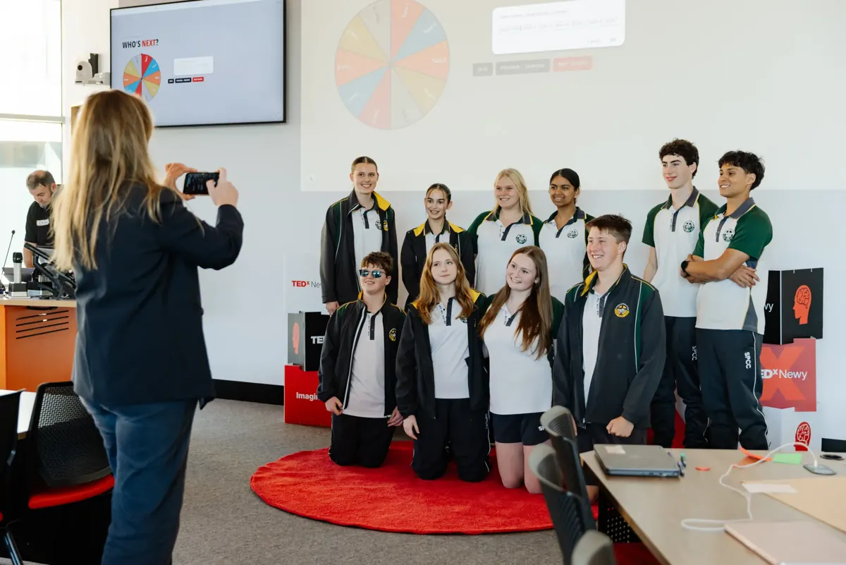 Youth Futures Lab students with the TEDx X.